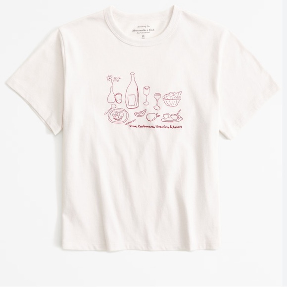 Abercrombie & Fitch Tops - Women's Short-Sleeve Capri Graphic Skimming Tee